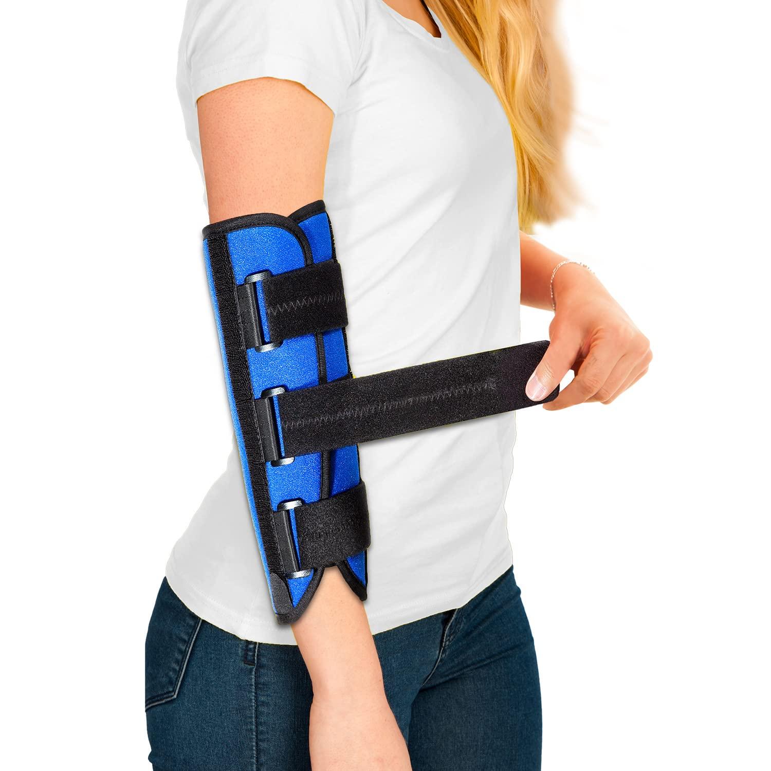 Sylong Elbow Brace for Ulnar Nerve Entrapment Cubital Tunnel Syndrome for Women and Men, Arm Splint Left & Right Elbow Support Immobiliser for Straighten Arms to prevent Elbow Bending While Sleeping - L/XL