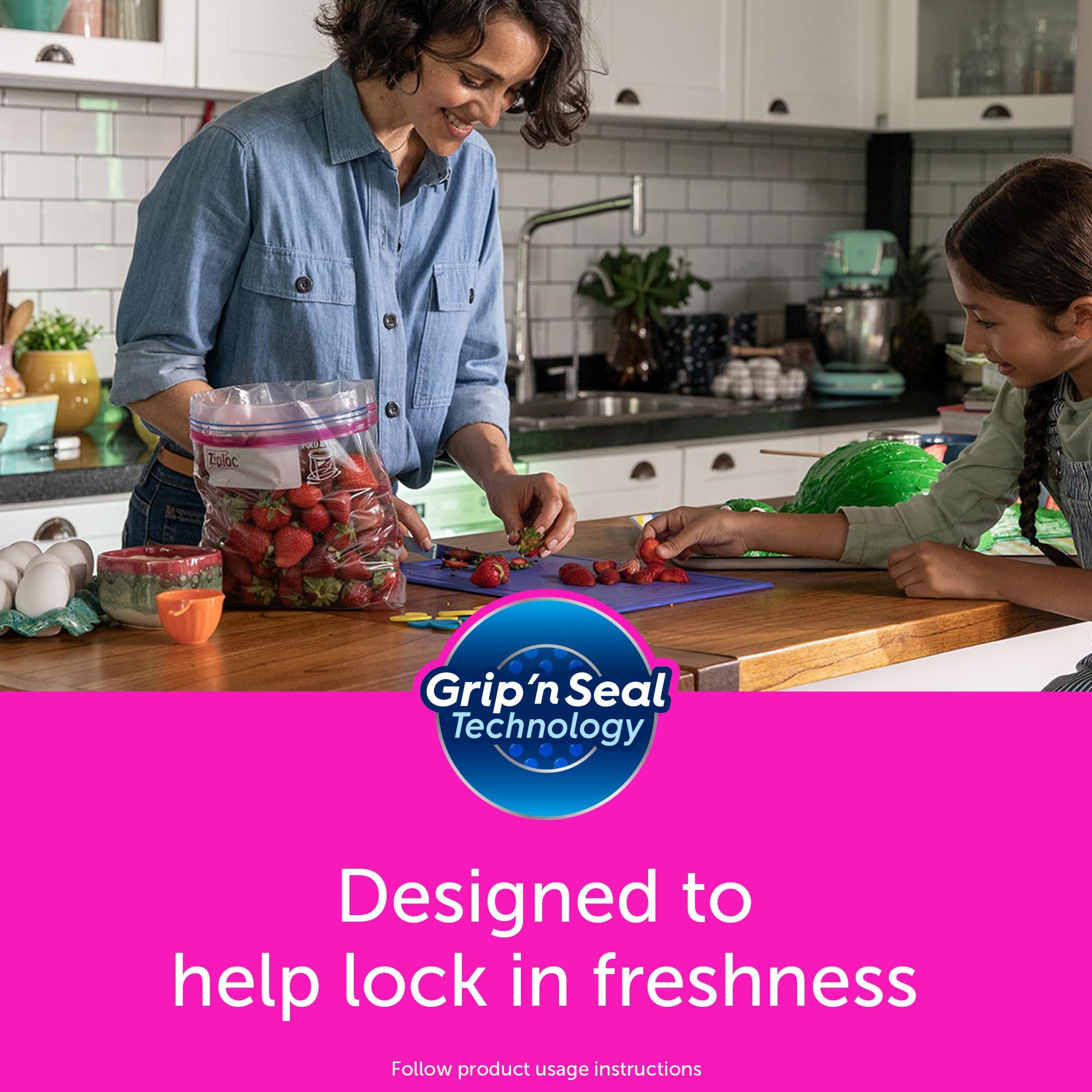 Ziploc Ziploc Gallon Food Storage Bags, Stay Open Design with Stand-Up Bottom, Easy to Fill, 150 Bags Total