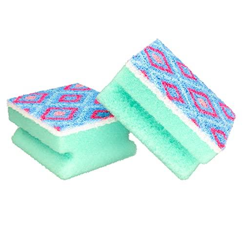 Spontex Spontex 2 Non Scratch Washups Mosaik Sponge Scourers, 10 Packs (20 Sponge Scourers)