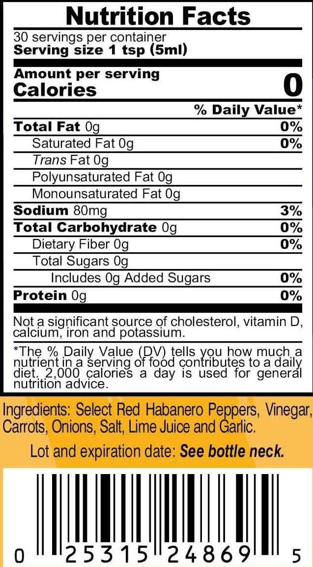 Marie Sharp's Marie Sharp\'s HOT and FIERY HOT Habanero Pepper Sauce Combo, 5oz each