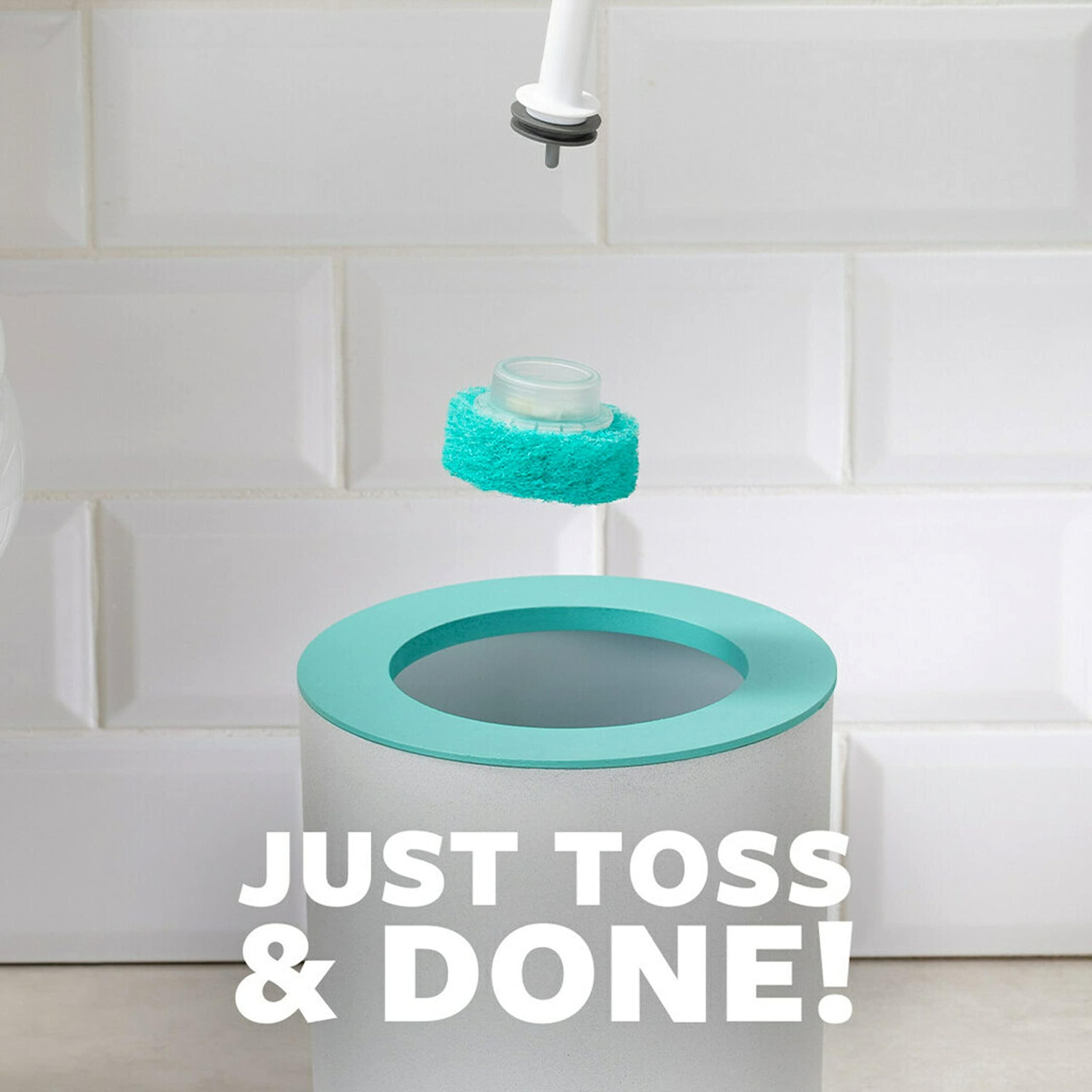 Scotch-Brite Scotch-Brite Power Scour Toilet Cleaning System, Toilet Bowl Cleaner with Disposable Scrub Pad Tablets, Includes 1 Wand, Stand and 5 Scrubbing Pad Refills
