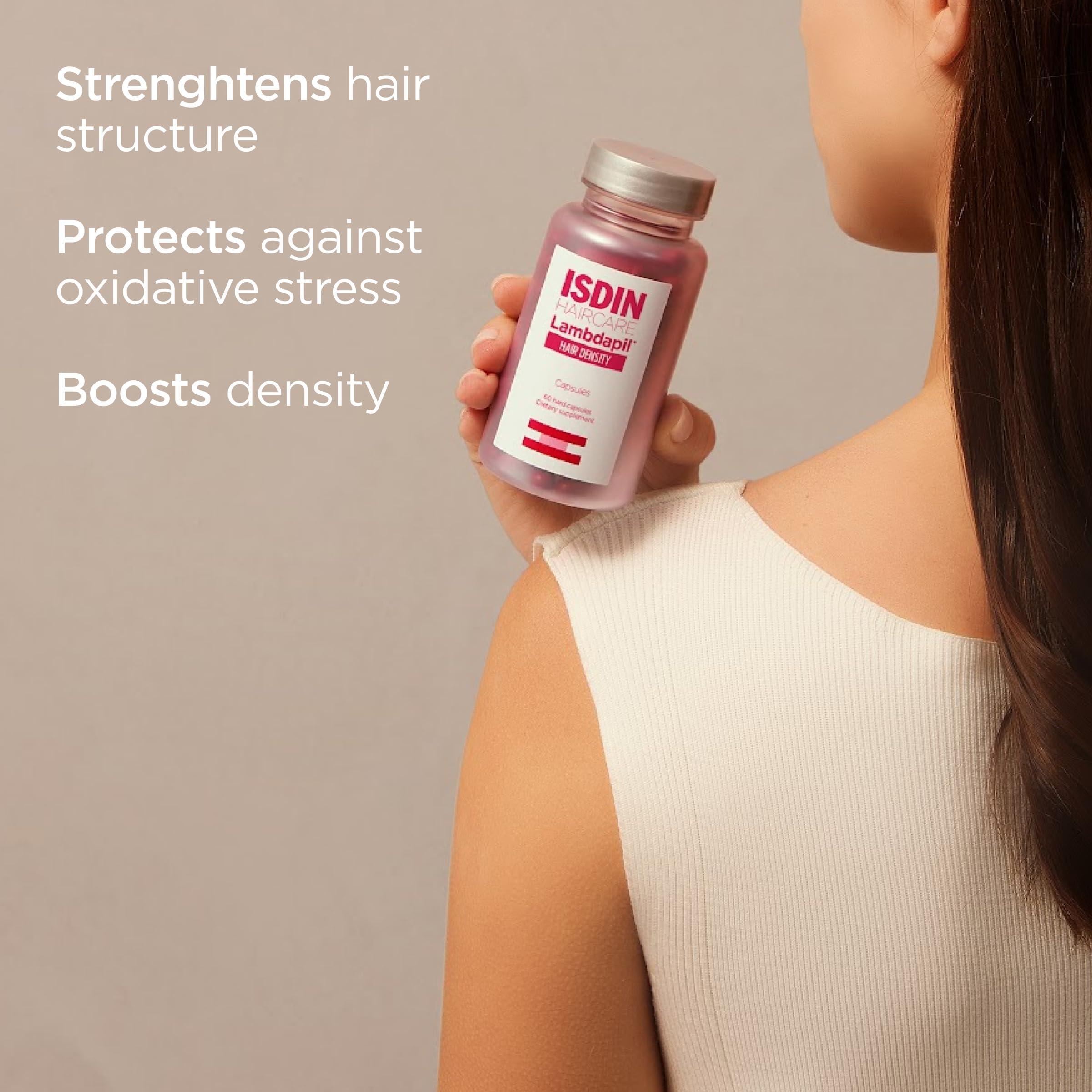 ISDIN ISDIN Lambdapil Hair Density Capsules: Hair Thickening Vitamin Capsules for thinning Hair, 120 Capsules. 2-Month Supply