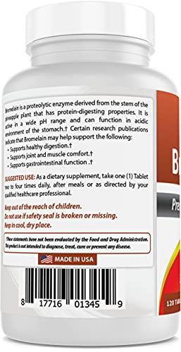 Best Naturals Best Naturals Bromelain 500mg 120 Tablets (120 Count (Pack of 3))