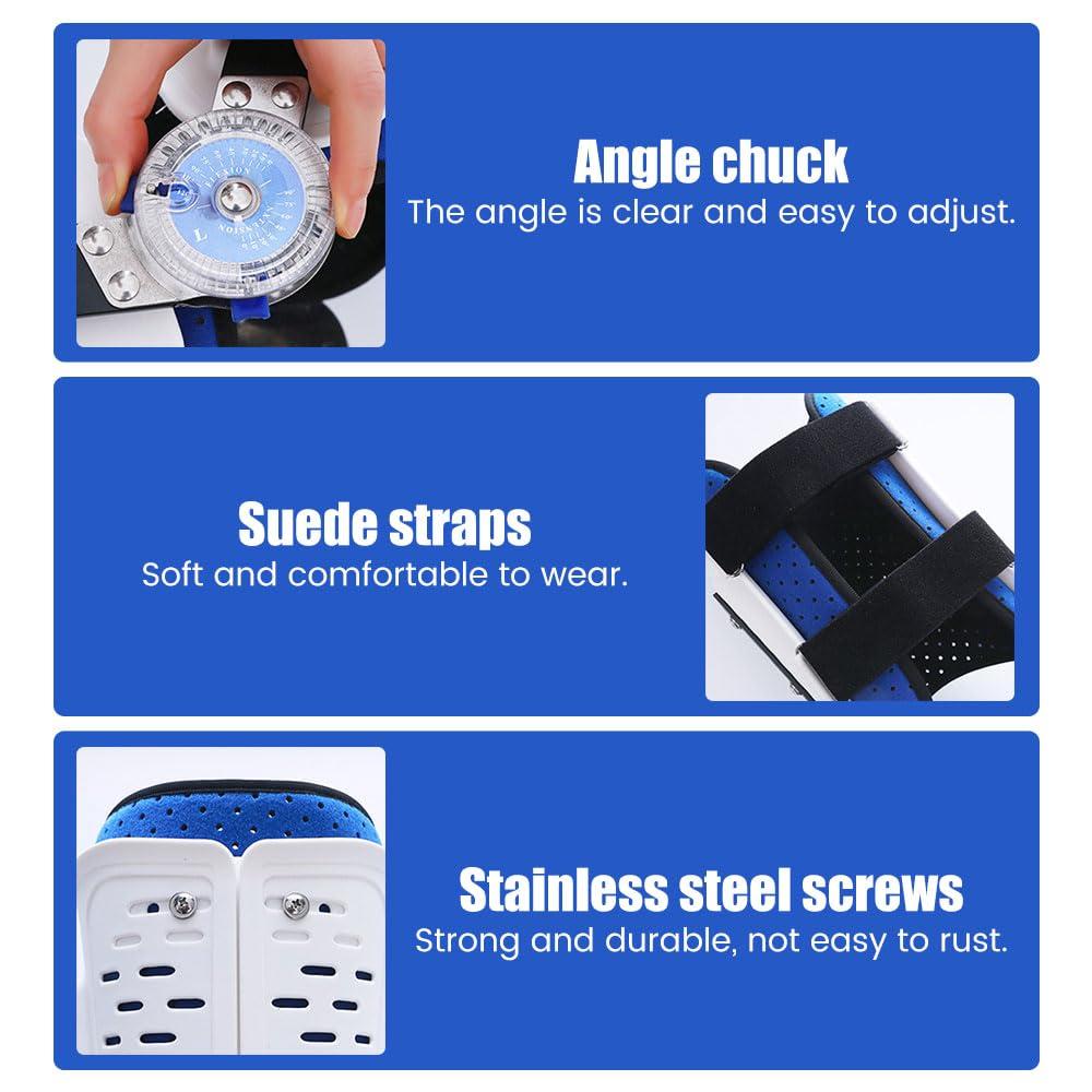 GARCAN Knee Brace Medial Hinged Leg Brace Support Osteoarthritis Knee Joint Pain Sports Unloading for Arthritis Ligament Adjustable,Right,M