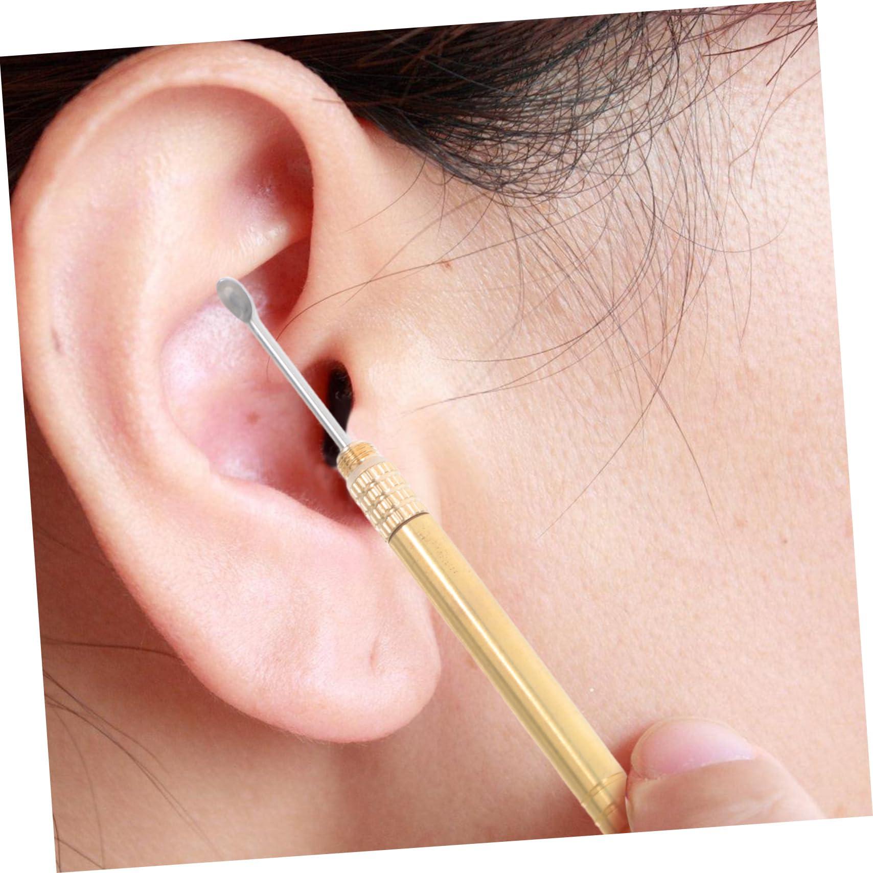HEALLILY Titanium Alloy Ear Spoon Ear Wax Cleaner Earwax Removable Spoon Digging Ear Spoons Ear Cleaner Ear Wax Removal Tool Ear Wax Picker Ear Pick Spoon Titanium Alloy Earpick