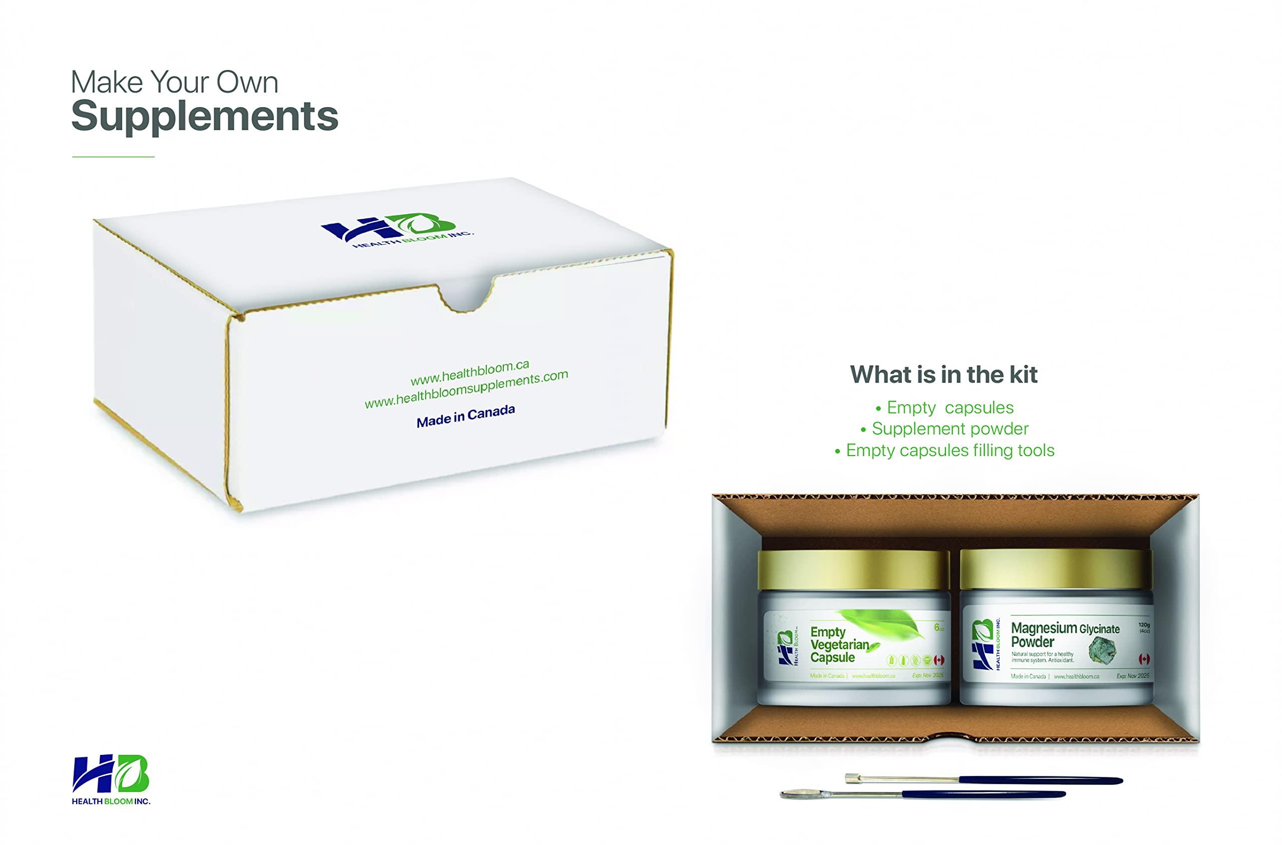 Health Bloom Inc. Magnesium Glycinate Powder Supplement Kit