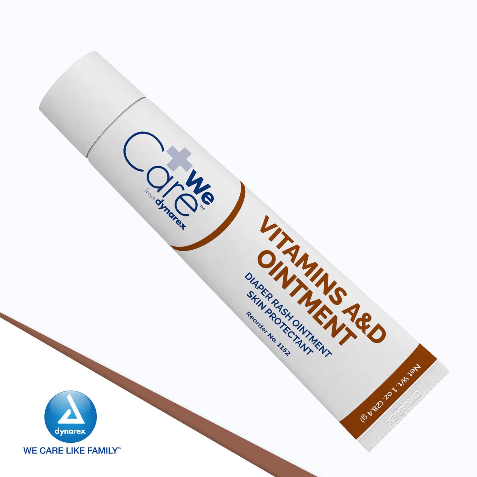 Dynarex Dynarex Vitamins A & D Ointment, Ointment with Vitamin A and Vitamin D for Body Chaffing, Diaper Rash, Cuts, White, 1 oz. Tube