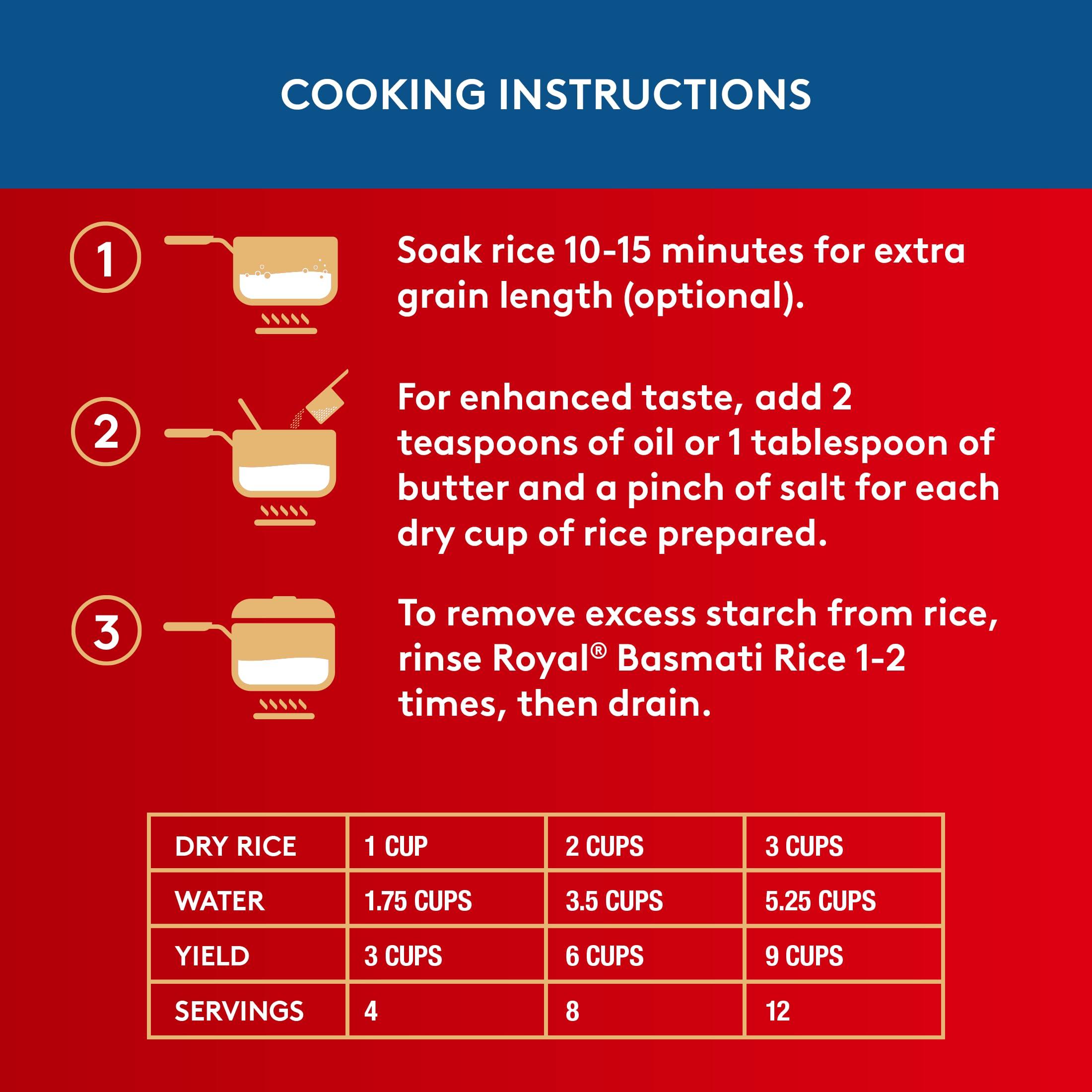 Authentic Royal Authentic Royal Basmati Rice, 15 Pound Bag, White