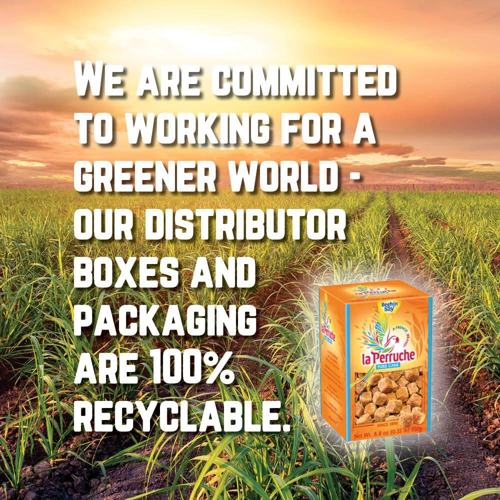 Le Perruche La Perruche Pure Cane Brown Sugar Cubes (250g/8.8oz box) | Ideal Sugar Cubes for Coffee | Pack of 4