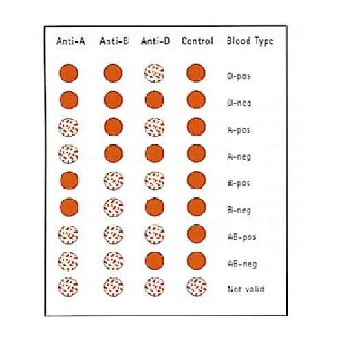 EldonCard Eldoncard Blood Typing Kit, 3 Test Pack, Know Your Blood Type, Accurate Instant Home Testing, Determine A, O, B, Rhs-D Negative & Positive Groups