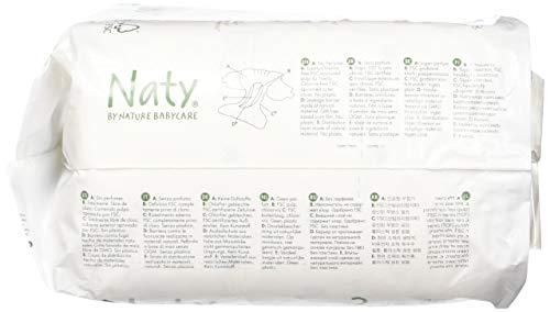 Eco by Naty Naty by Nature Babycare Eco-Friendly Premium Disposable Diapers for Sensitive Skin, Size 3, 4 packs of 31 (124 Count) (Chemical, chlorine, perfume free)