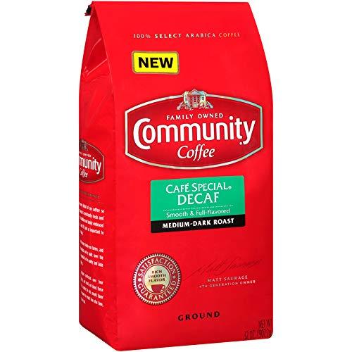 Community Coffee Community Coffee Café Special Decaf Ground Coffee, Medium Dark Roast, 32 Ounce Bag (Pack of 4)