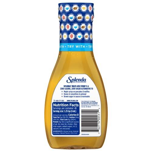 SPLENDA Splenda Multi-Use Allulose Syrup, Zero Calorie, Sugar Free Substitute for Maple Syrup, Honey, Agave and Brown Sugar, 8oz Bottle