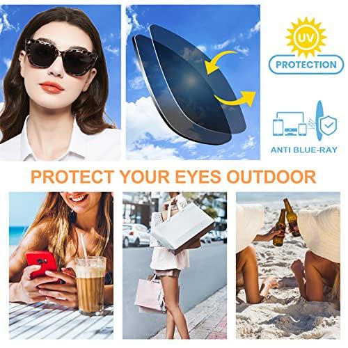 WEMOOTANTS WEMOOTANTS Large Readers Cateyed Sunglasses Womens Sun Glasses for Reading 1.0 1.25 1.5 1.75 2.0 2.25 2.5 2.75 3.0 3.5 4.0 (Leopard, 175) UV Protection