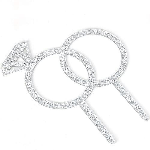 WeBenison Diamond Ring Cake Topper - Engagement - Wedding - Bridal Shower - Valentine Party Decoration