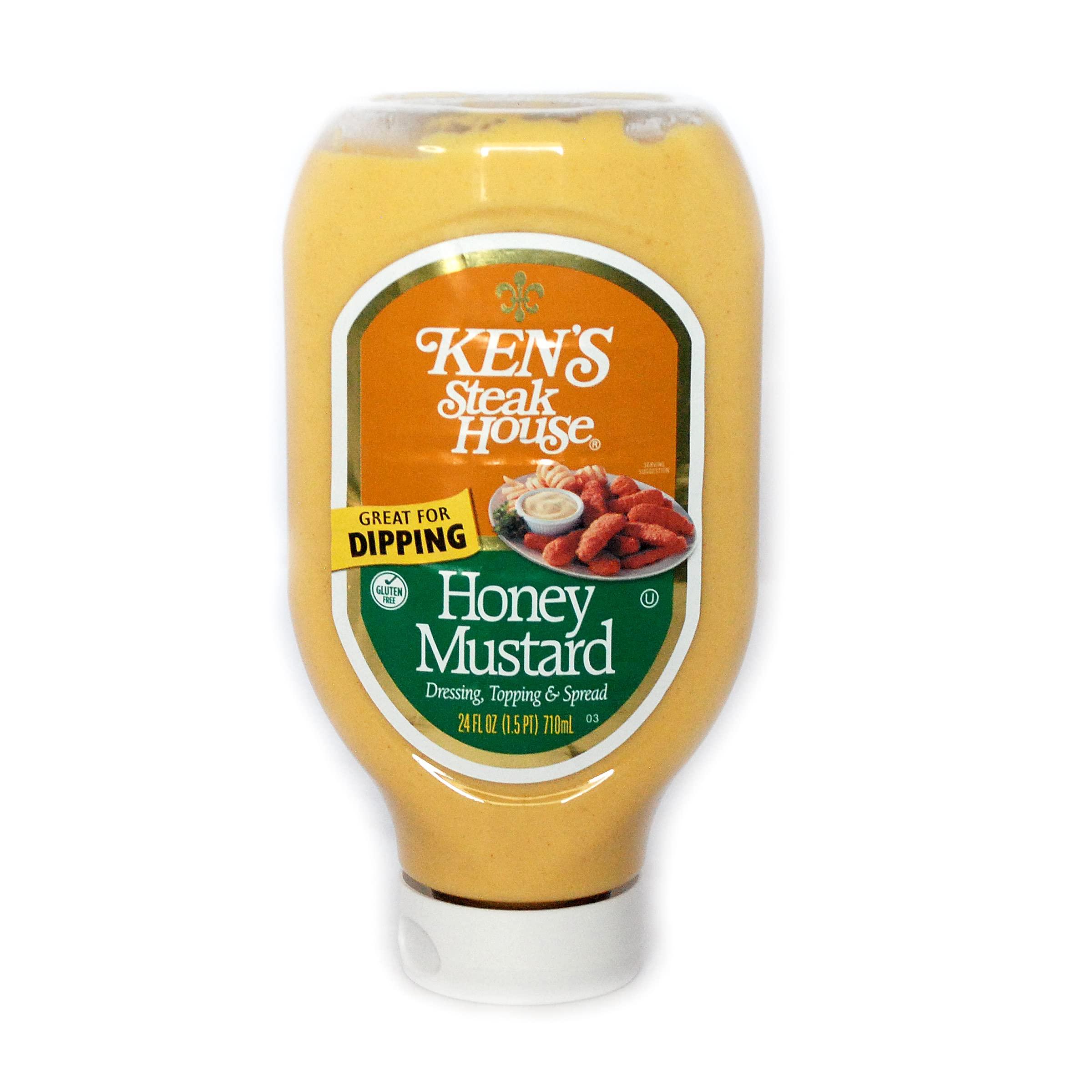 JFS Grocery Ken\'s Honey Mustard, 1-24 Ounce Bottle Bundled with a JFS Recipe Card