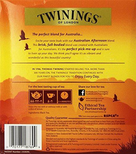 Twinings Twinings of London Australian Afternoon Tea - 100 Tea Bags - Full Bodied Black Tea Designed for Australia
