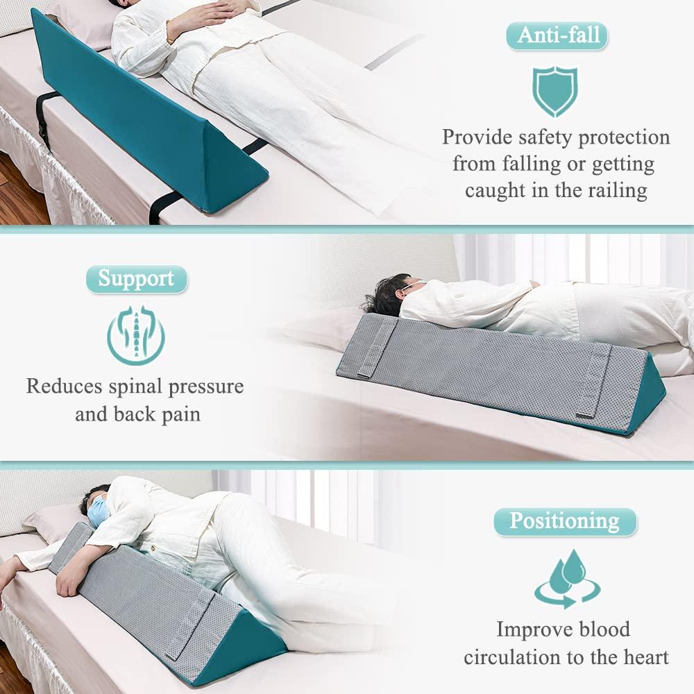 KAAMOS Bed Rails Foam Bolsters Bed Guard Rails for Elderly Adults Bed Railing Foam Safety Bed Side Rails Pads for Seniors Hospital Bedrail Foam Roll Control Bolster Medical Wedge Cushions Bed Bumper (1 Pcs)