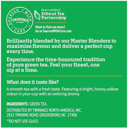 Twinings Twinings Pure Green Tea K-Cup Pods for Keurig, 12 Count (Pack of 6), Smooth Flavour, Enticing Aroma, Caffeinated, Enjoy Hot or Iced | Packaging May Vary