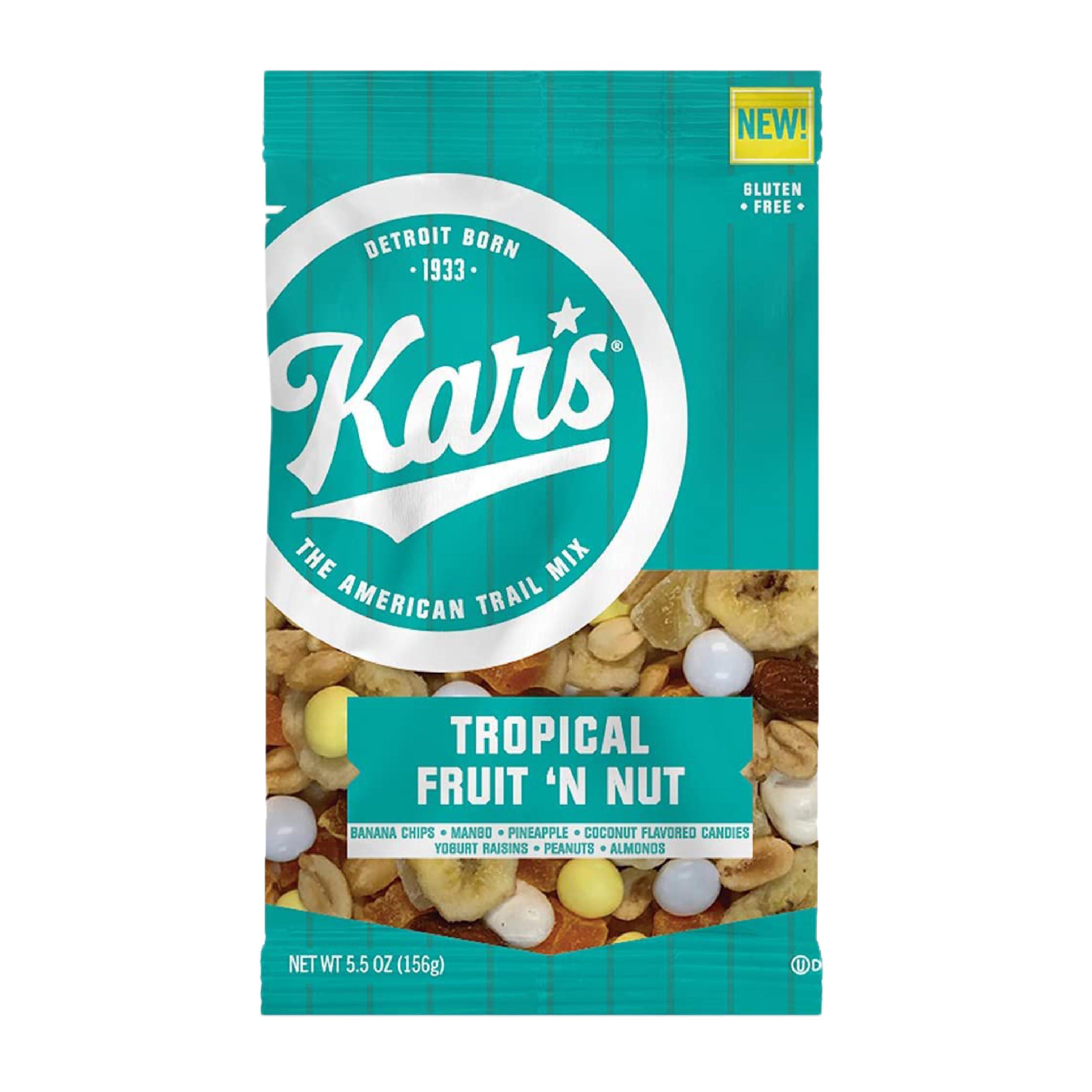 Kar's Kars Nuts Tropical Fruit N Nut Trail Mix, 28 oz Resealable Pouch (Pack of 1), Gluten-Free Snack Mix