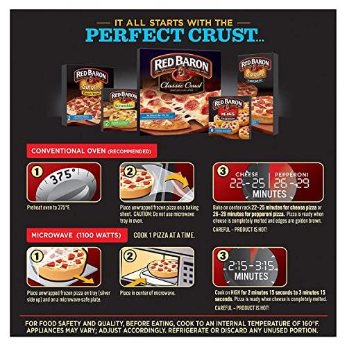 Ready Set Gourmet Red Baron Singles Deep Dish Pizza Variety Pack - Four Cheese Pizzas and Pepperoni Pizzas - 6 Flavors Each - 2 Pack (12 x 5.60 oz Each) - Ready Set Gourmet Donate a Meal Program