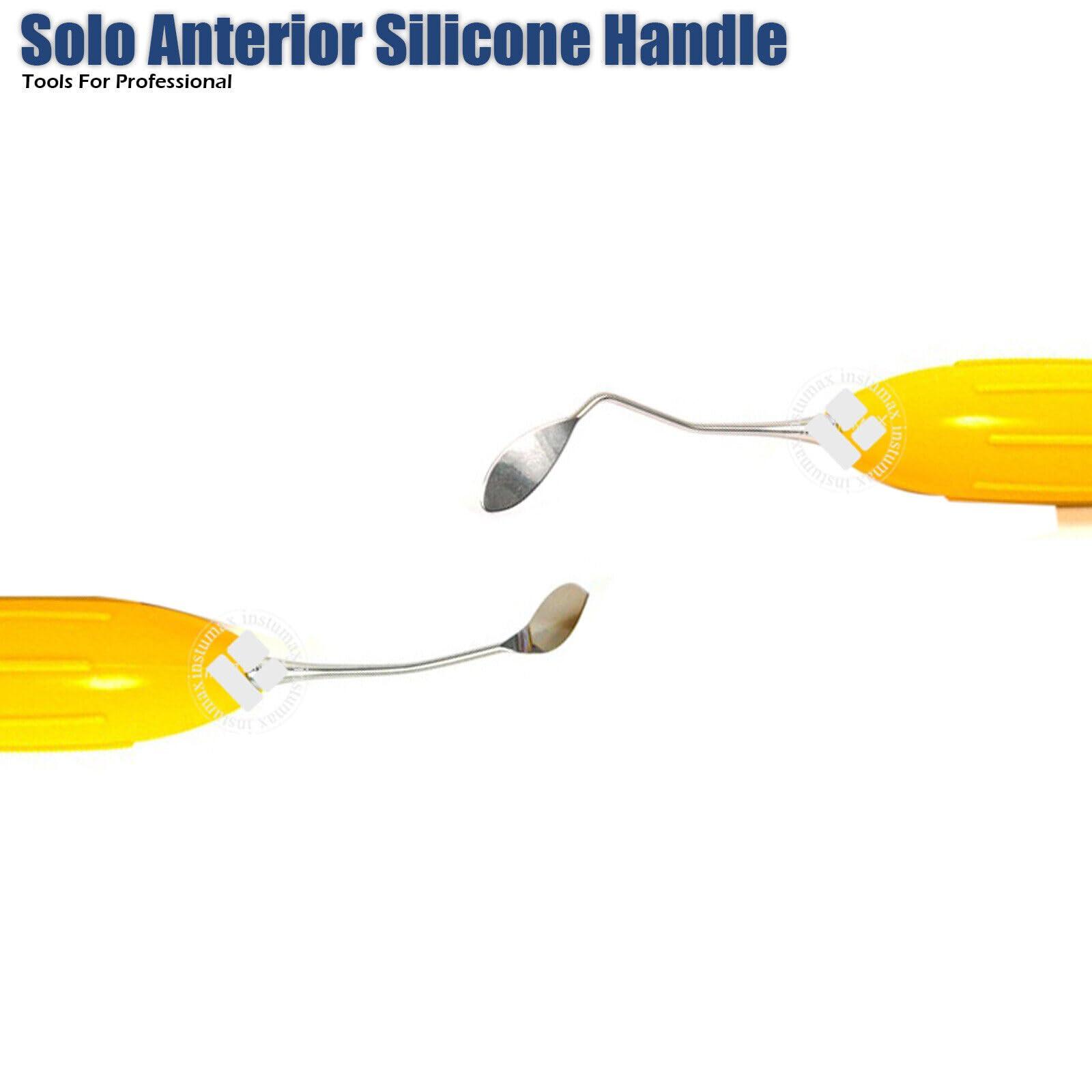 INSTUMAX INSTUMAX Set of 10 Dental Composite Placement Filling Instruments Silicon Handle Restoration Plugger/Spatula Appling Condensing Resin Tooth Restoration Set