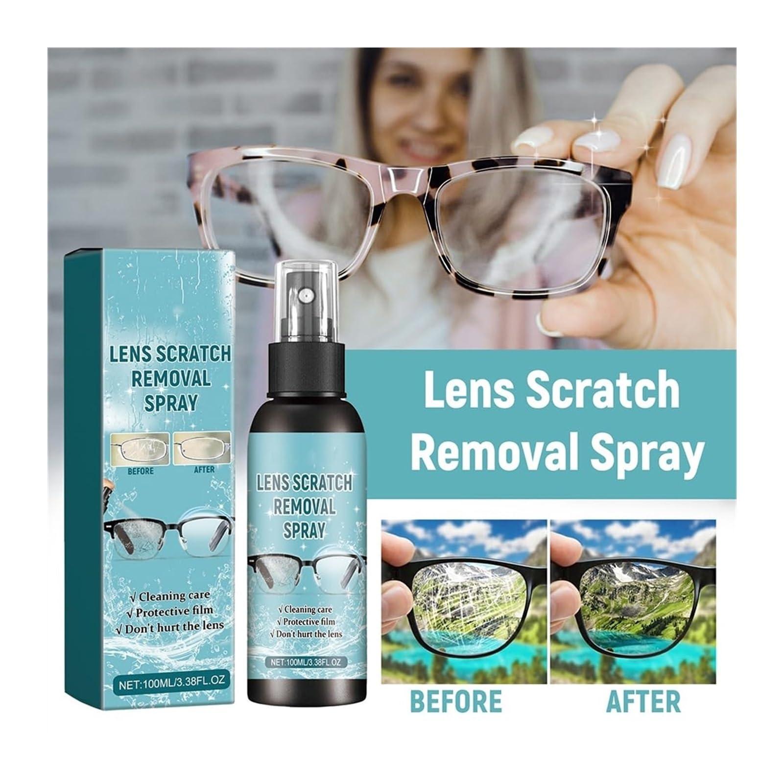 DGDXLMPNR Eyeglass Lens Scratch Remover Spray, Glasses Lens Scratch Remover Spray, Scratch Remover For Sunglasses, Scratch Remover For Eyeglasses, Eyeglass Cleaning Tools For Lenses Screens ( Color : 3 set , Si