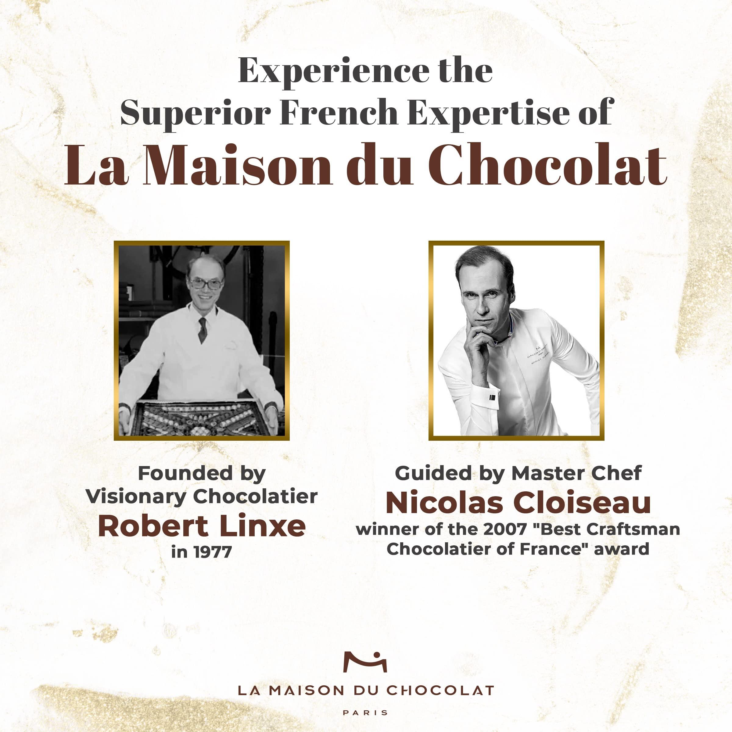 LA MAISON DU CHOCOLAT La Maison Du Chocolat Premium Dark, White, and Milk Chocolate Bars Gift Box - 36pcs Gourmet French Chocolate Squares