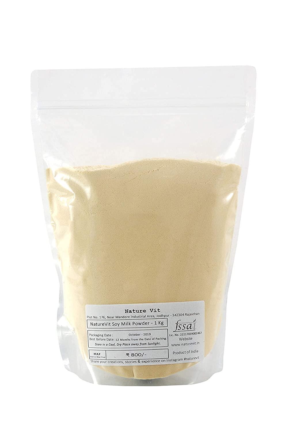 Veena Veena NatureVit SOYA Milk Powder, 1 Kg [Vanilla Flavour] [Vegan, Non-GMO & 25% Protein]