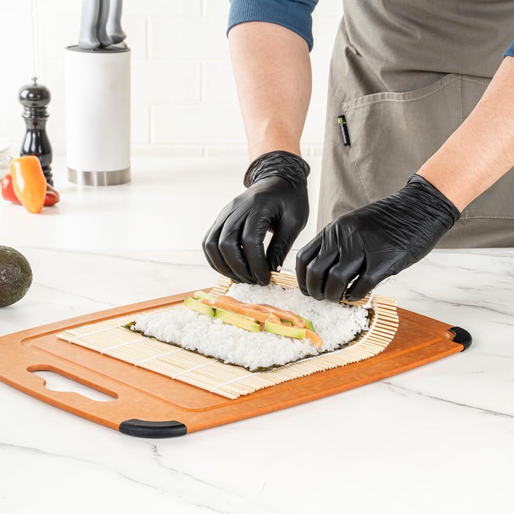 Restaurantware Restaurantware LOW DERMA Large Nitrile Gloves 100 Disposable Hypoallergenic Gloves - FDA Compliant No Powder And No Latex Blackberry Non-Sterile Gloves Low Dermatitis Potential