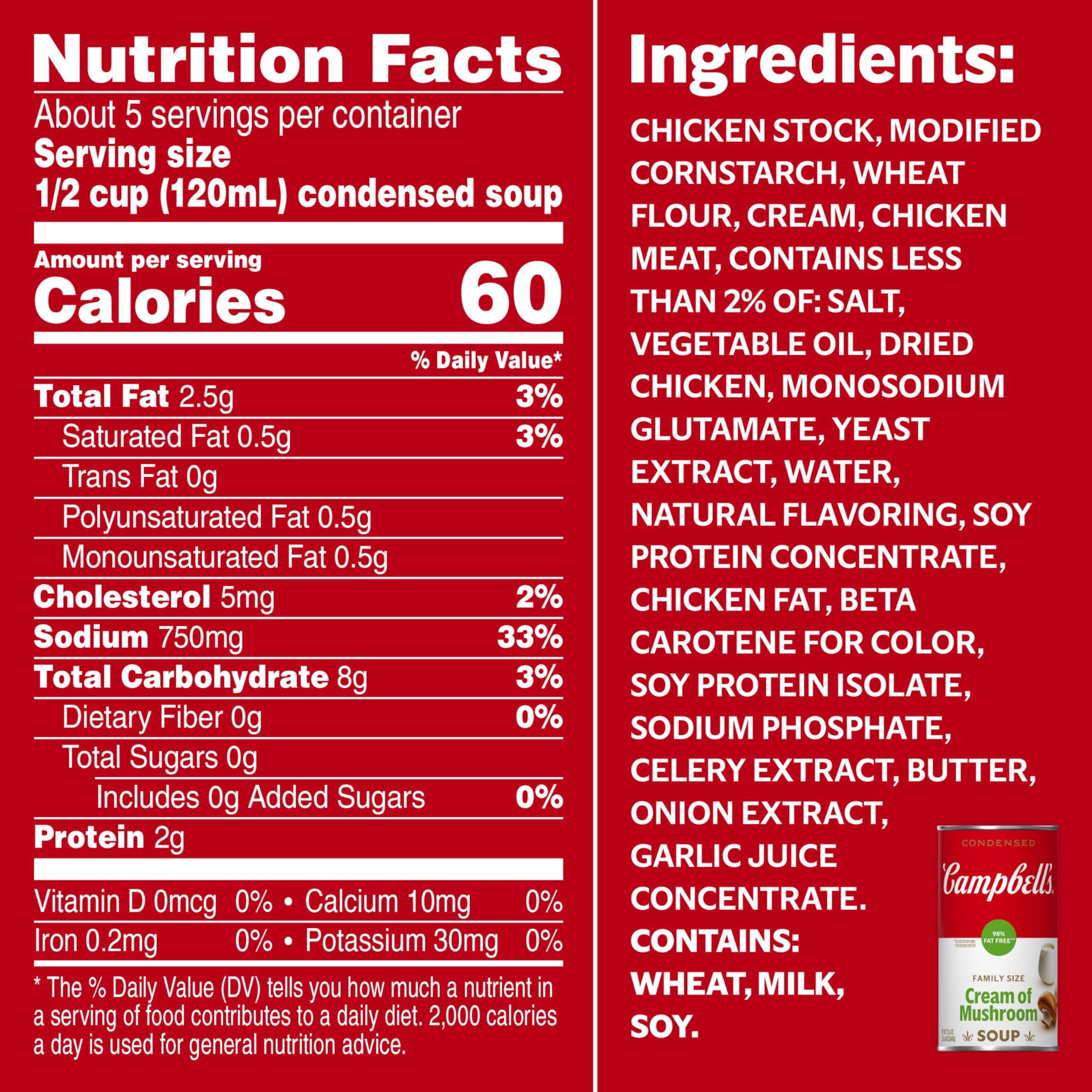 Campbell\'s Campbell\'s Condensed 98% Fat Free Cream of Chicken Soup, 22.6 oz Family Size Can