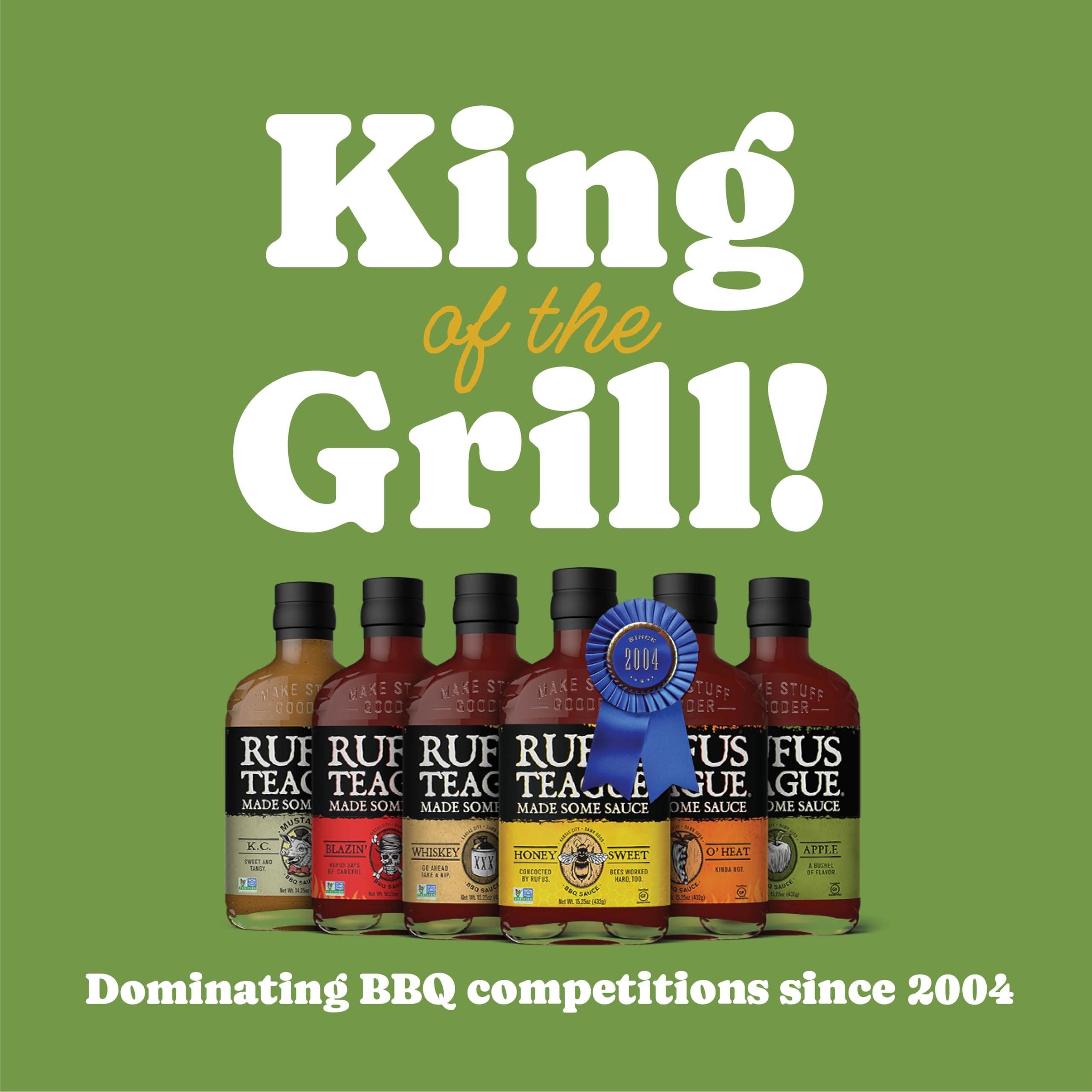 Rufus Teague Rufus Teague - Whiskey Maple BBQ Sauce - Premium Barbecue Sauce - 15.25 oz. Bottles - 4 Pack