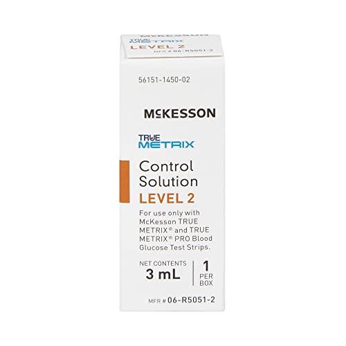McKesson McKesson True METRIX Blood Glucose Testing Control Solution, Level 2, 3 mL Vial, 24 Count
