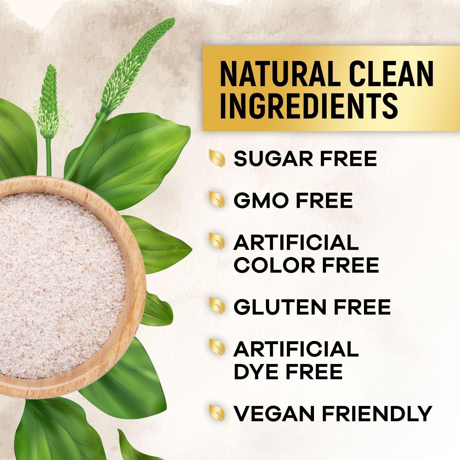 Nature's Nutrition Psyllium Husk Capsules 1500mg, Natural Daily Soluble & Insoluble Fiber, Psyllium Husk Powder Fiber Caps Supports Digestion Colon Health & Regularity, Non-GMO Gluten Free Supplement - 60 Veg Capsules