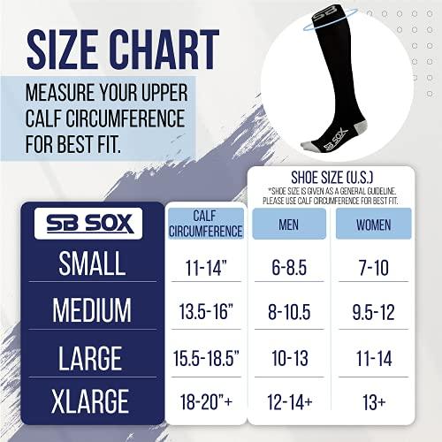 SB SOX SB SOX Compression Socks (20-30mmHg) for Men & Women Best Compression Socks for All Day Wear, Better Blood Flow, Swelling! (X-Large, Black/Purple)