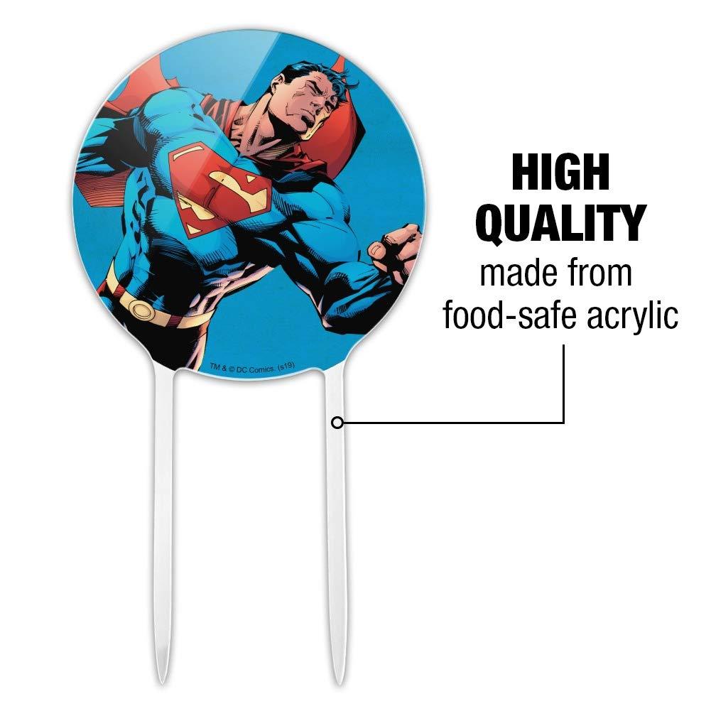 GRAPHICS & MORE Acrylic Superman Character Cake Topper Party Decoration for Wedding Anniversary Birthday Graduation