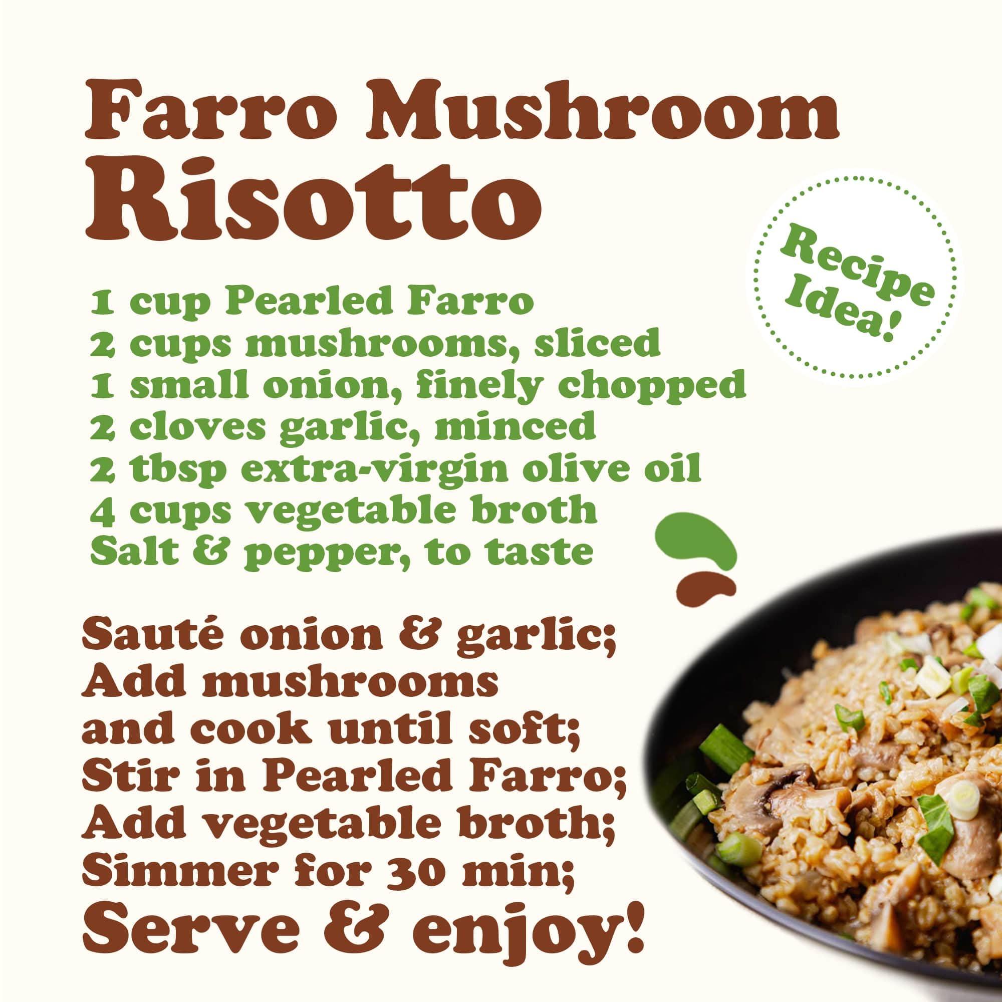 Food to Live Food to Live Pearled Farro Grain, 1 Pound Kosher, Vegan, Whole Grain in Bulk, Good Source of Dietary Fiber, Protein and Iron