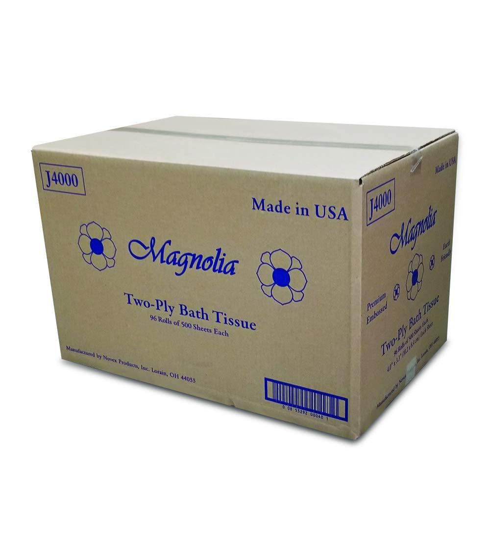 Magnolia Magnolia Two-Ply Toilet Roll Tissue Embossed 96 Rolls of 500 Sheets Each Roll J4000