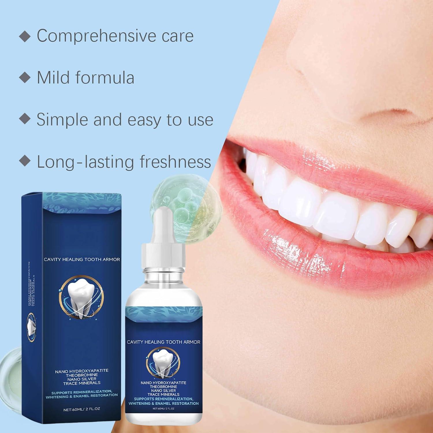 LIOZXIUT Dentite Cavity Healing Tooth Armor, Dentite Tooth Armor, Dentite Cavity Healing Tooth Armor Liquid, Dentite Cavity Tooth Armor, Helps Keep Gum Helthy (2pcs)