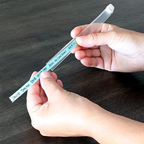 Mabis Briggs ID Wrist Bands, 50 Count, Tubular and Waterproof with Multiple Insert Colors, Hospital ID Bracelet, Party Wristbands or Event Bracelet, 50 Count (Pack of 1)