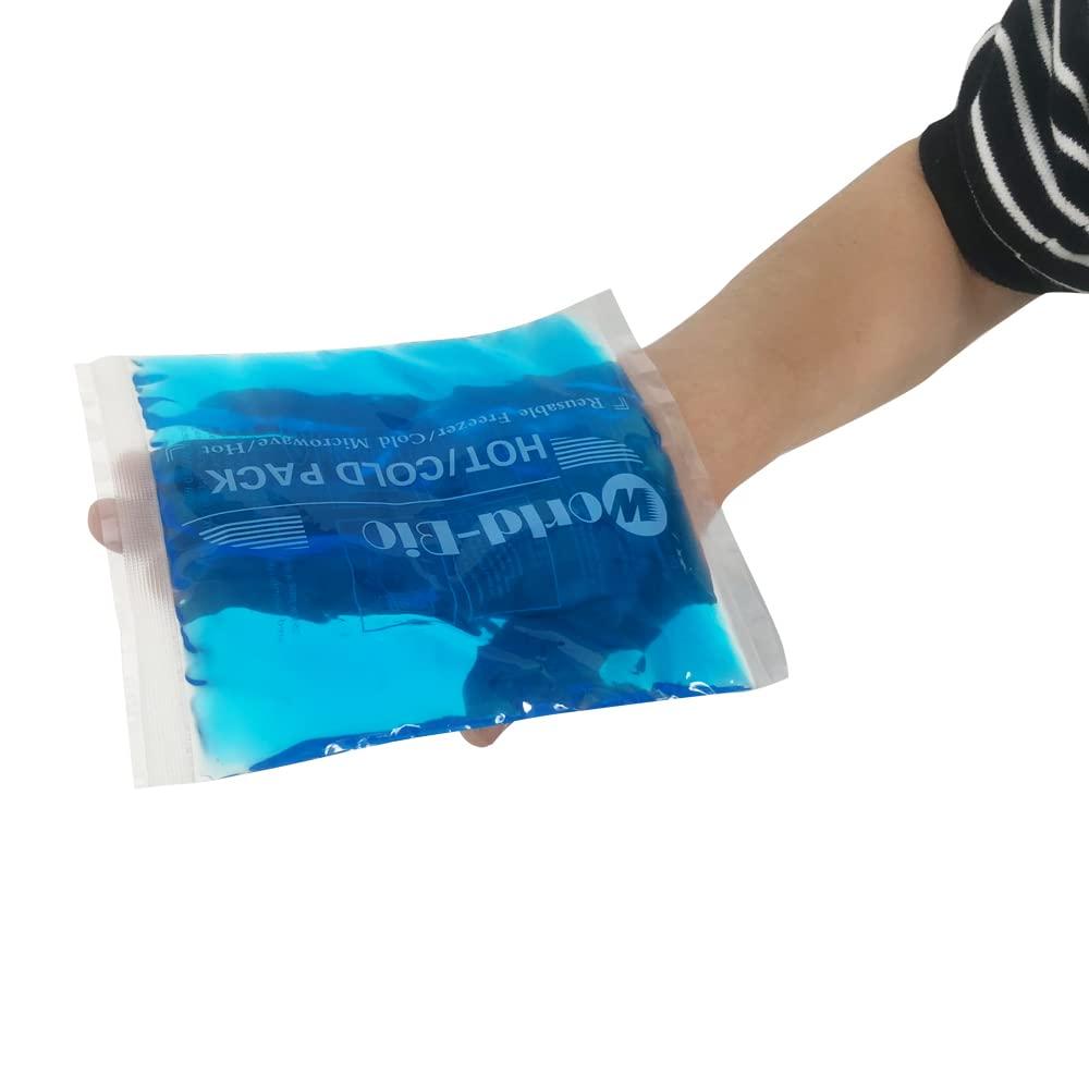 MR.ICE Reusable Gel Ice Packs (4 Pack) - Hot Cold Pack for Injuries, Pain Relief, Migraines - Gel Ice Pack Cold Compress for Back, Neck, Foot and Wrist - Flexible Cold Packs for Injuries - 5.1\" x 6.5\"