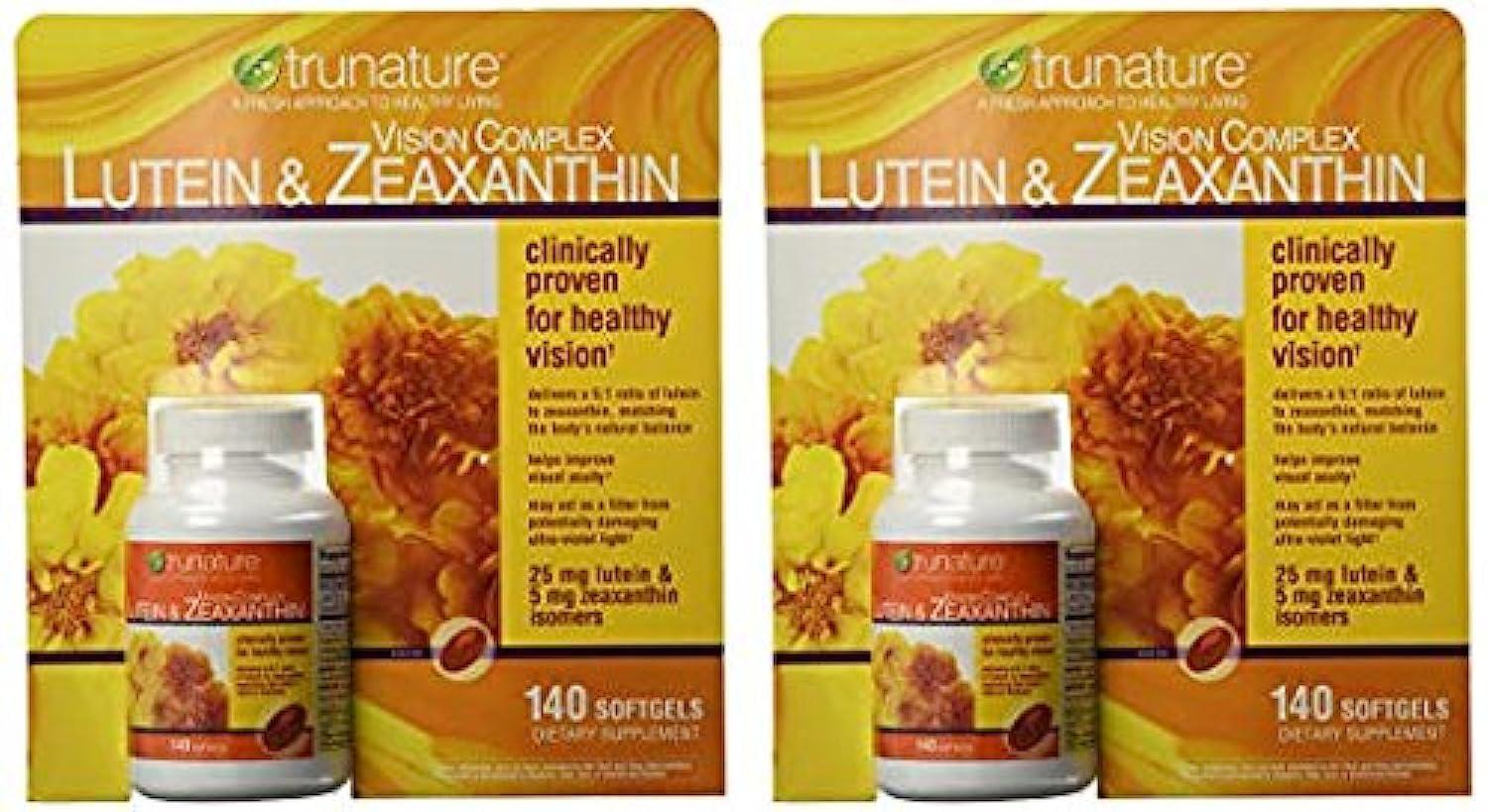 TruNature Trunature Vision Complex Lutein and Zeaxanthin Supplement, 140 Count (2 Packs)
