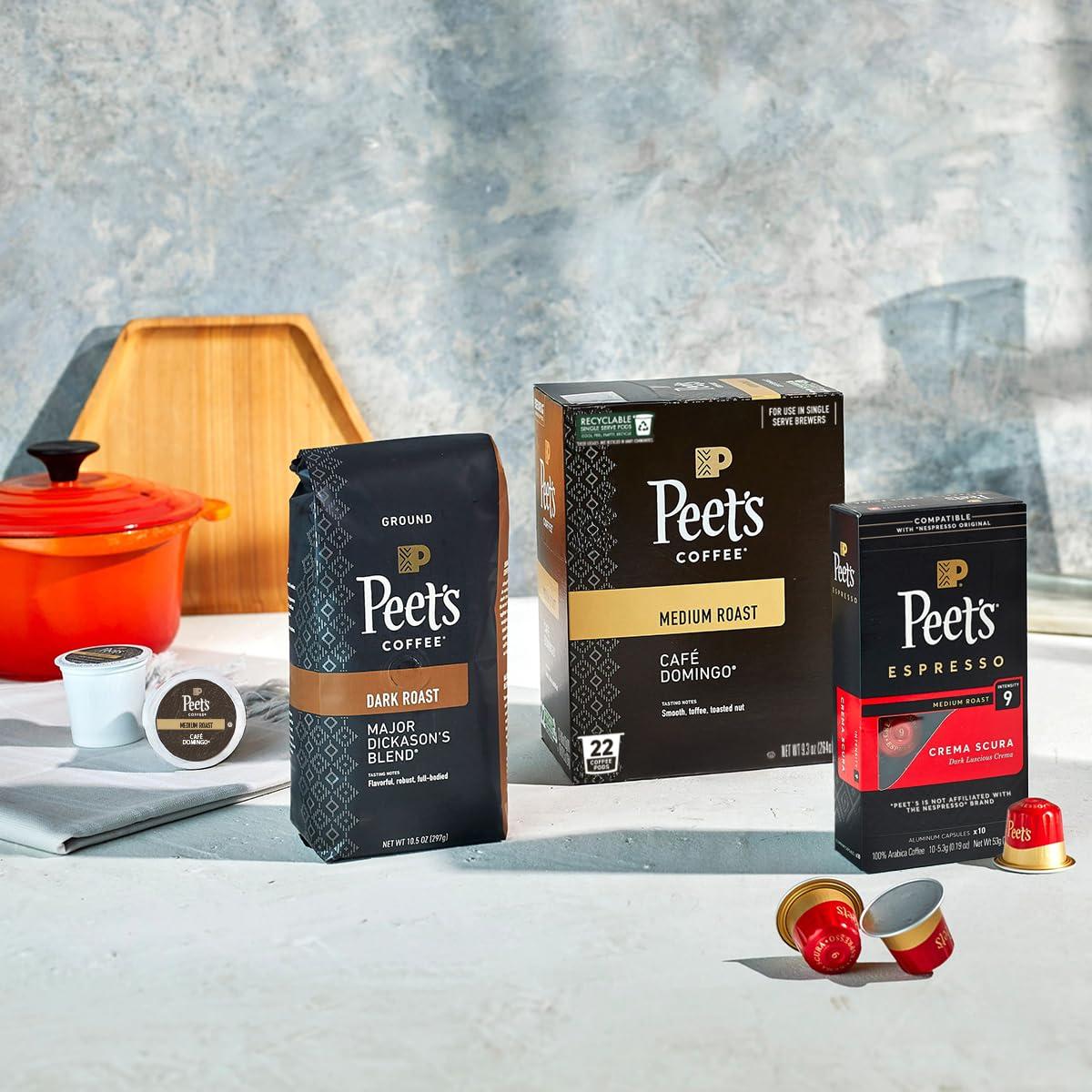 Peet's Coffee Peet\'s Coffee, Dark Roast Keurig K-Cup Pods - Major Dickason\'s Blend 75 Count (1 Box of 75 K-Cup Pods)