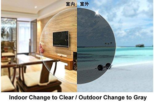 Prosool Photochromic + Readers Compact Folding Glasses Reading Change To Gray On Sun (Black, 2.25)