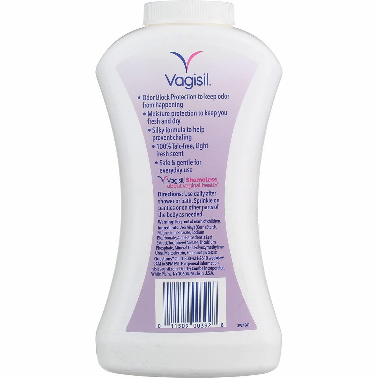 Vagisil Vagisil Odor Block Deodorant Powder, 8 Ounce - Pack of 6 (Packaging May Vary)