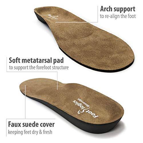Foot logics Footlogics Orthotic Shoe Insoles with Built-in Raise for Ball of Foot Pain, Morton’s Neuroma, Flat Feet - Metatarsalgia, Pair (Full Length, Large (Men's 10-11.5, Women's 11.5-13))