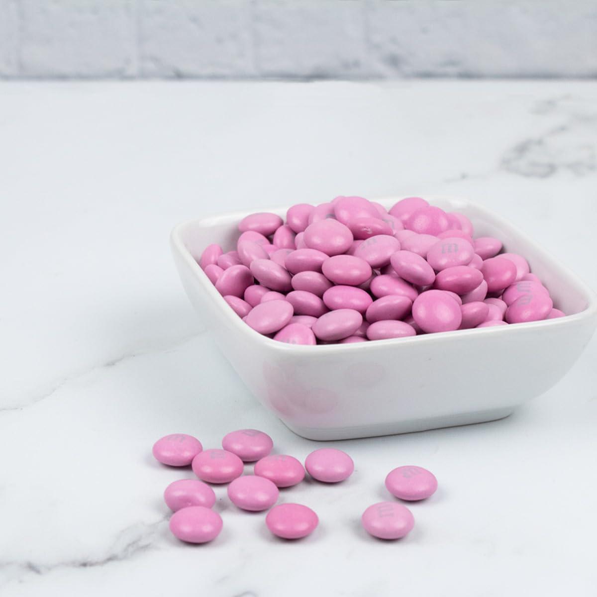 Just Candy 1,000 Pcs Pink Candy M&M\'s Milk Chocolate (2 lb, 1,000 Pcs)