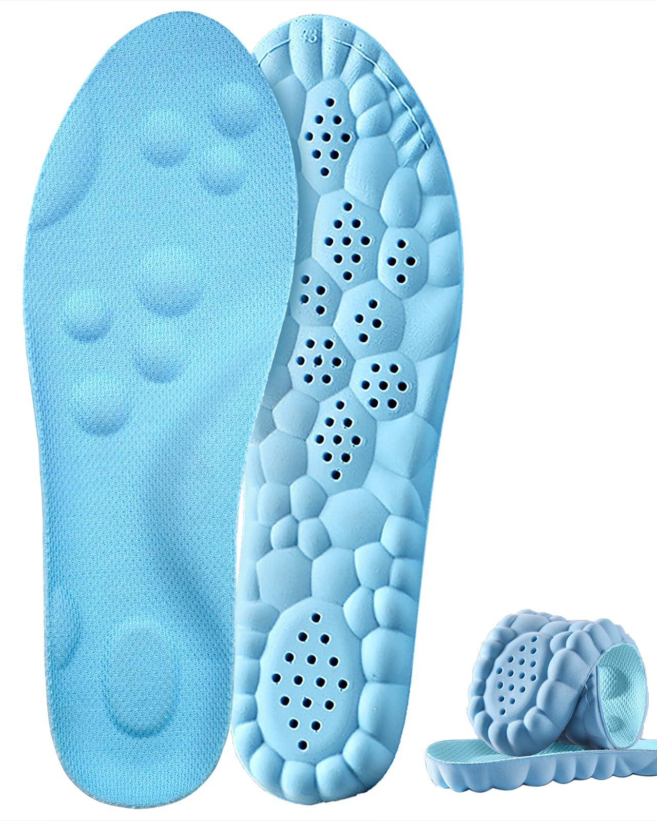 MINIQ Plantar Fasciitis Feet Insoles,Cloud Insole for Men & Women, Support Orthotics, Energizing Comfort Shoe Insert, Breathable & Sweat-Absorbent, Arch Support Insole(M [US M: 8-8.5/W: 9-10])