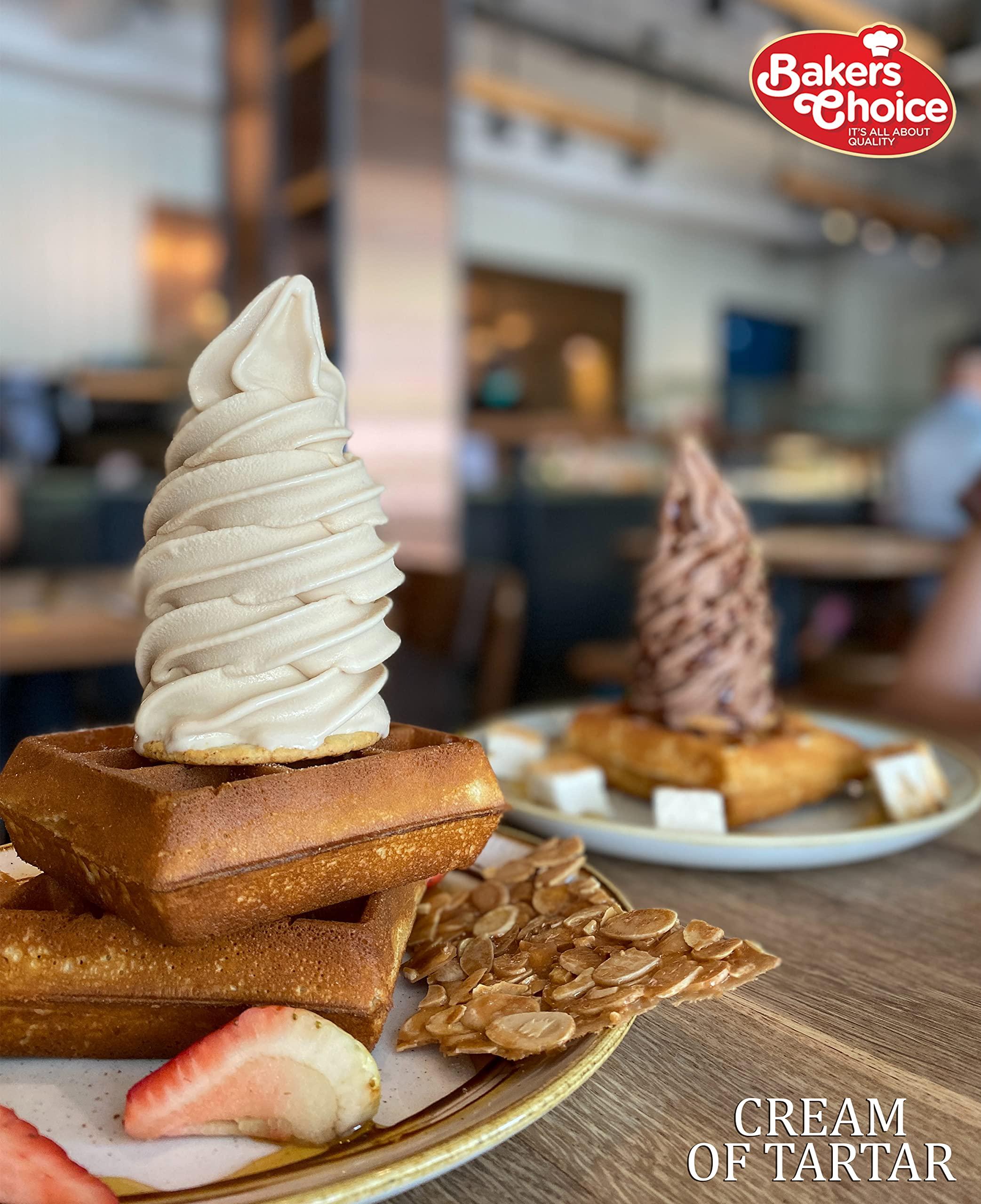 Baker\'s Choice Premium Cream of Tartar for Baking and Cooking Ingredient - Cream of Tarter Powder - Prevents Sugar From Binding and Crystalizing - 8 oz. - Non Dairy, Kosher - By Bakers Choice