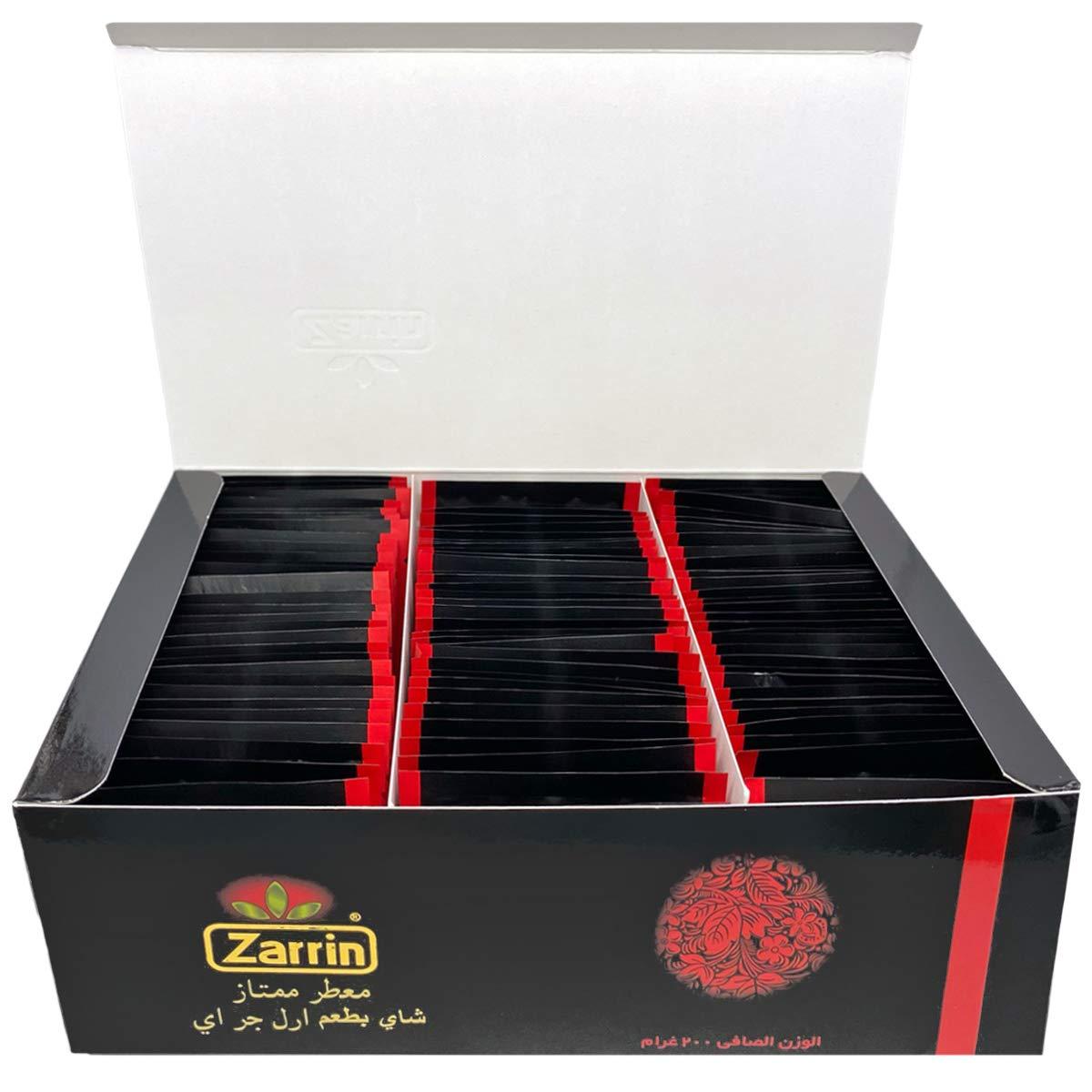 Zarrin Zarrin - Premium Ceylon Earl Grey Black Leaf Tea, 100 Individually Foil-wrapped Tea Bags